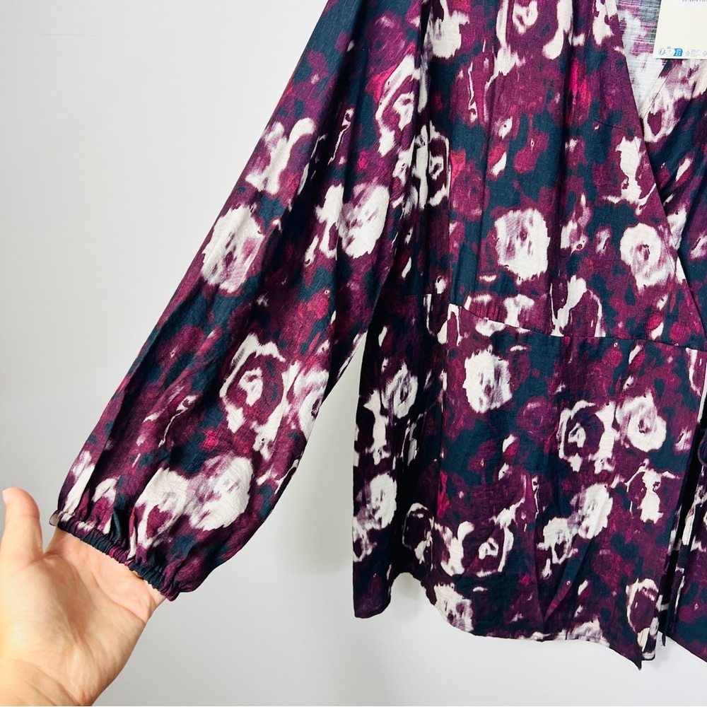 NWT Simple Wish Plum Wrap Tunic mini Dress women size EU 46 Xl/ XXL - Picture 5 of 13